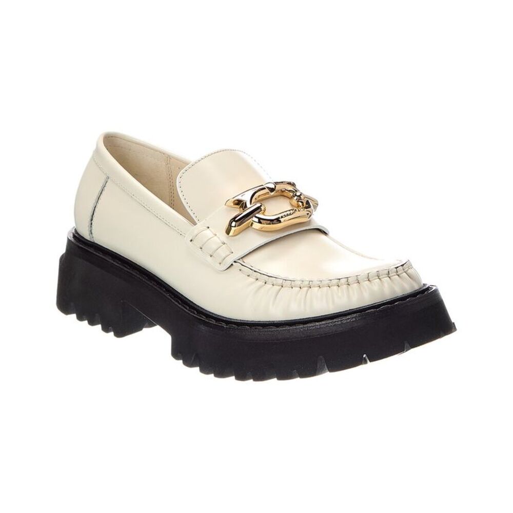 Ferragamo Ingrid Leather Loafer, White
